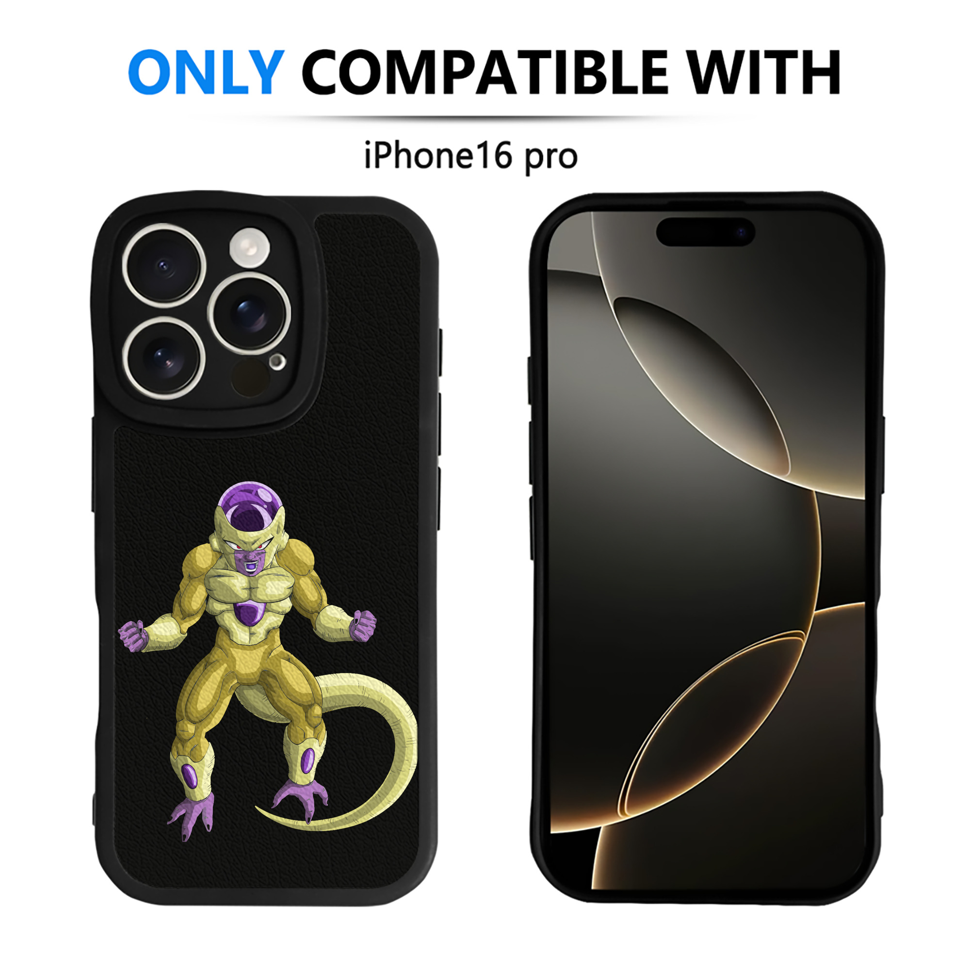 （画像用） ドラゴンボール フリーザ DRAGON BALL Frieza 【iPhone 16シリーズ対応】シリコンスマホケース（レザー調） 材質：シリコン